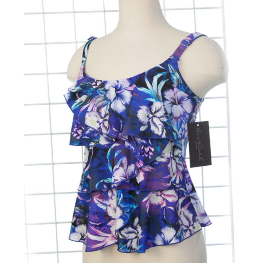 Gloria Vanderbilt Swim Top New NWT Sz 8